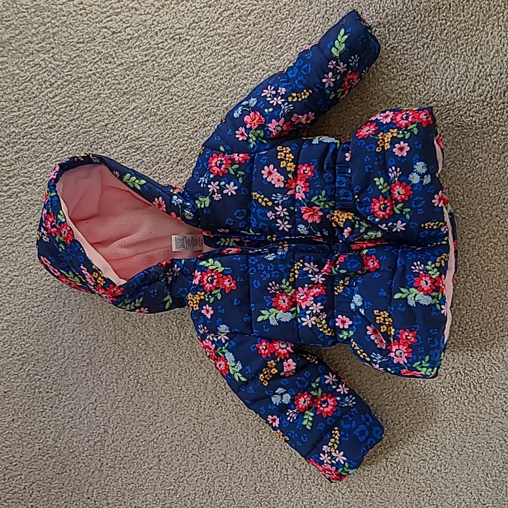 NWOT Floral Girl Coat Sz:12months